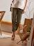 Chino Trousers in Stretch Cotton for Maternity GREEN DARK SOLID - vertbaudet enfant 