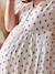 Ruffled Dress in Cotton Gauze, Maternity & Nursing Special BROWN LIGHT SOLID - vertbaudet enfant 