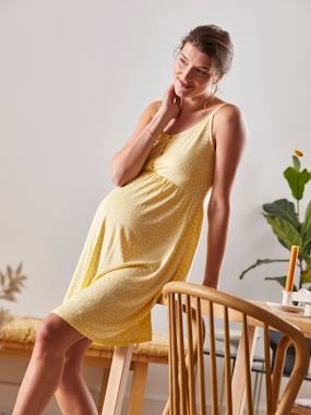 Vêtements de grossesse-Robe-Robe courte fines bretelles grossesse et allaitement