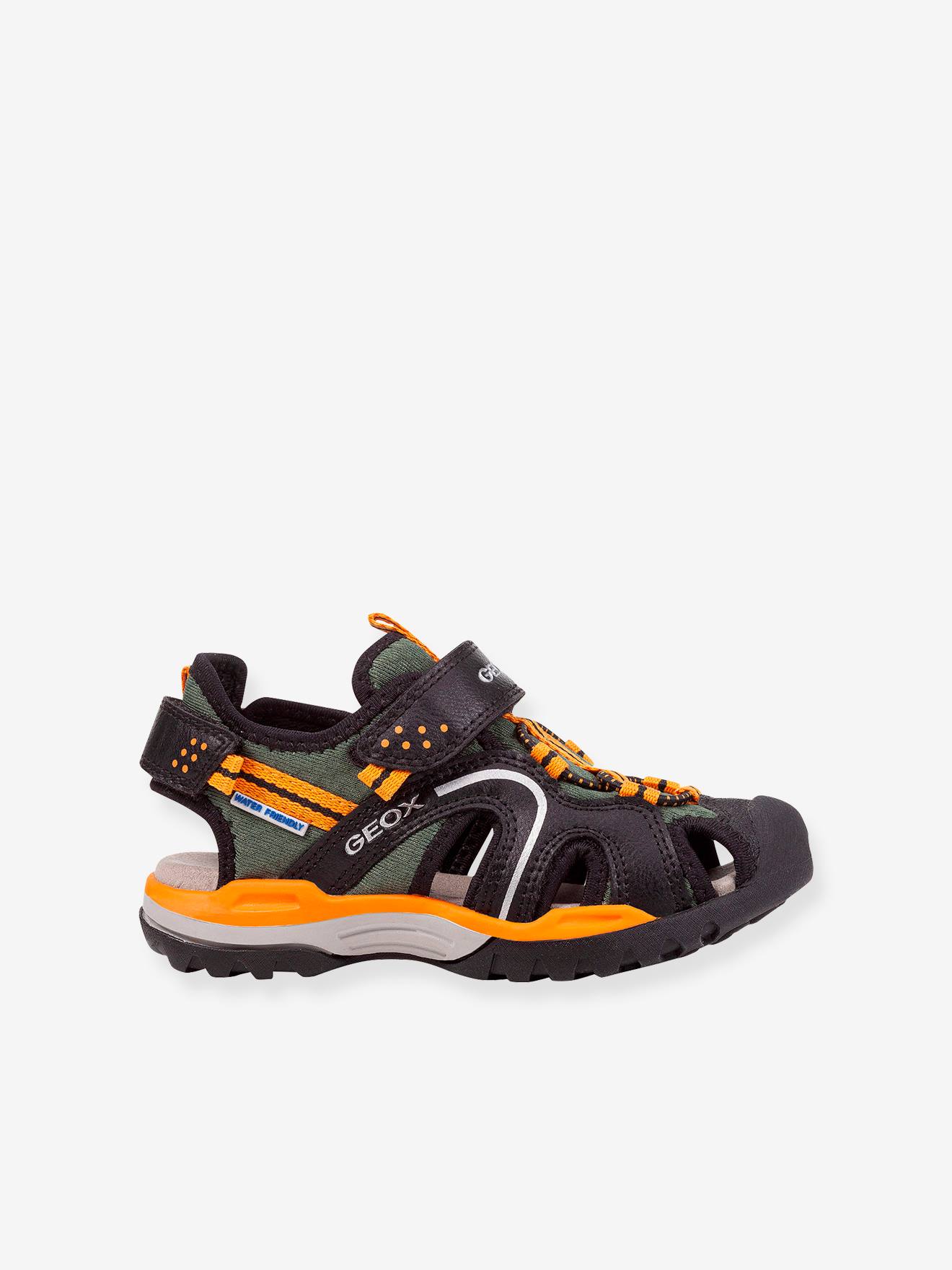 Sandals for Boys, J. Borealis solid, GEOX® Shoes B.B - by dark black