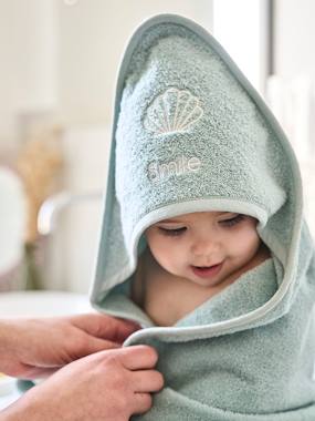 Baby-Bathrobes & bath capes-Bath Cape + Bath Mitt