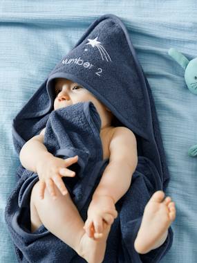 Baby-Bathrobes & bath capes-Bath Cape + Bath Mitt