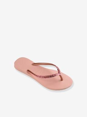 Shoes-Girls Footwear-Sandals-Slim Glitter II Flip-Flops, HAVAIANAS, for Children