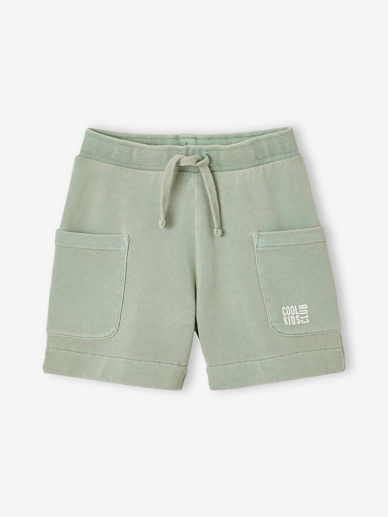 Fleece Bermuda Shorts for Boys - green 