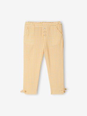 -Cropped Fluid Trousers with Print, for Girls
