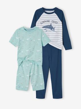 -Ocean Pyjamas + Short Pyjamas Set for Boys, Oeko-Tex®