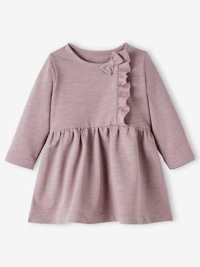 Marl-Effect Fleece Dress for Babies  - vertbaudet enfant