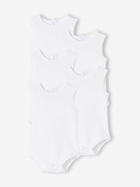 Baby-Bodysuits-Pack of 5 Bodysuits in Interlock Knit Fabric, for Babies