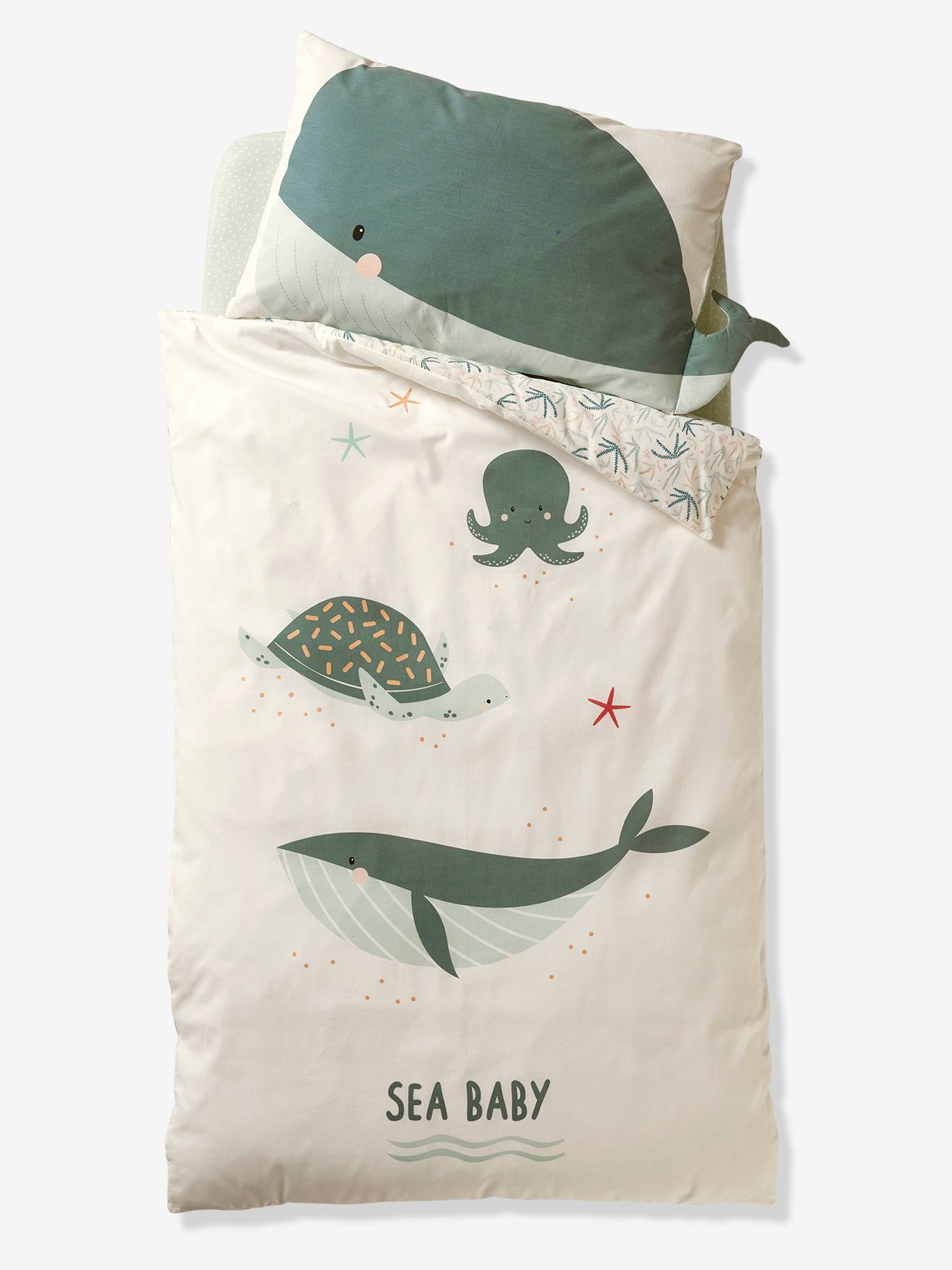 Babyly : Drap housse bébé en lin - Sea Blue - 100% Ecoresponsable -  Mer(e)veilleuse