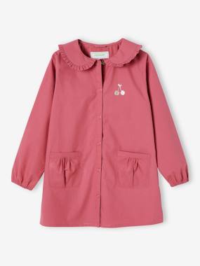 Girls-Cherry Smock with Glitter & Peter Pan Collar for Girls