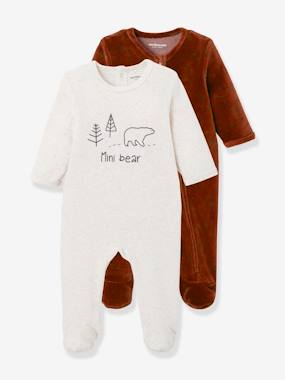 -"Mini bear" Velour Sleepsuit for Babies