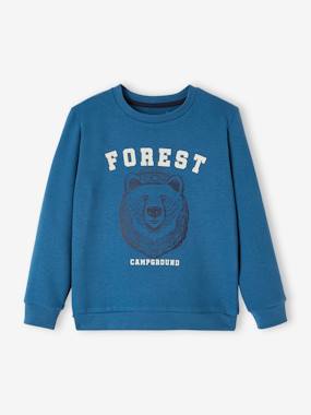 -Sweatshirt with Large Graphic Motif for Boys