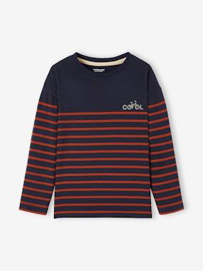 -Sailor-Type Jumper with Motif on the Chest for Boys