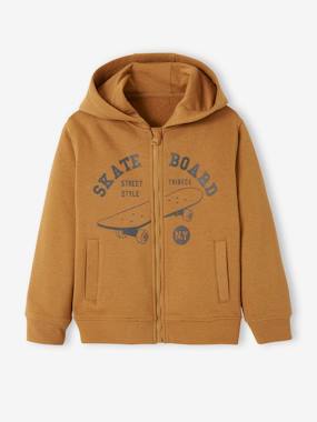 -Sweat zippé à capuche Basics garçon motif graphique