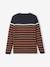 Sailor-Style Striped Jumper for Boys BROWN MEDIUM STRIPED+ecru+green+GREEN MEDIUM SOLID WITH DESIG - vertbaudet enfant 