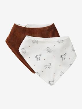 -Lot de 2 bavoirs bandanas Petit Nomade