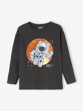 -Astronaut Top with Reversible Sequins for Boys