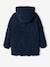 Padded Coat with Hood & Sherpa Lining for Girls BLUE DARK ALL OVER PRINTED+GREEN MEDIUM SOLID - vertbaudet enfant 