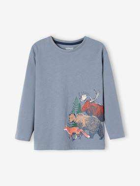 -Top, Nature Motif, in Pure Organic Cotton, for Boys
