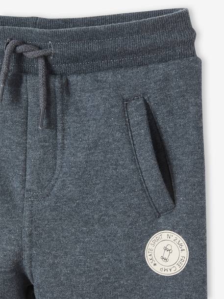 Pantalon jogging Basics garçon en molleton dark bleu ardoise+gris moyen chiné+marine chiné+noir+noir chiné+noisette+ocre+rouge+vert sapin - vertbaudet enfant 