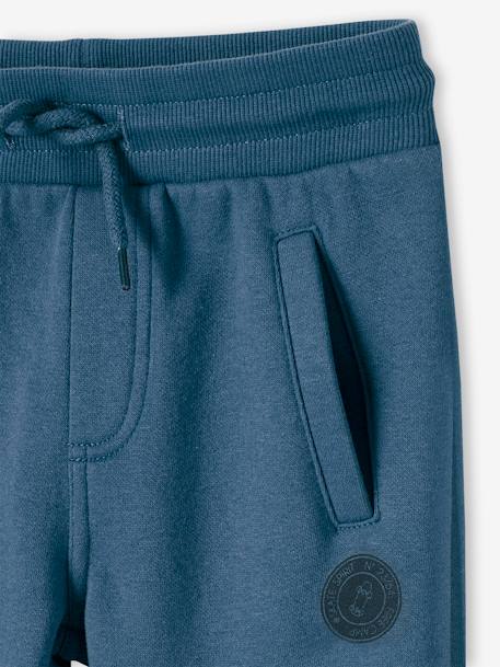 Pantalon jogging Basics garçon en molleton dark bleu ardoise+gris moyen chiné+marine chiné+noir+noir chiné+noisette+ocre+rouge+vert sapin - vertbaudet enfant 