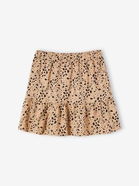 -Skirt with Printed Ruffle for Girls