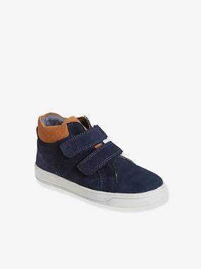 -Touch-Fastening High-Top Trainers in Leather for Boys