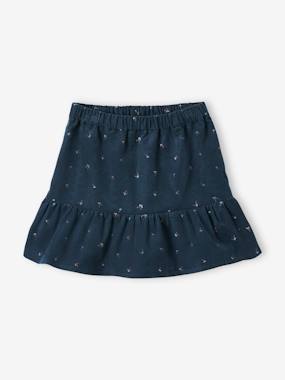 -Corduroy Skirt with Ruffle, for Girls