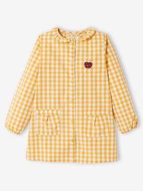 Girls-Aprons-Smock with Gingham Checks for Girls