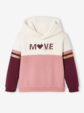 -Colourblock "Move Together" Sports Hoodie for Girls