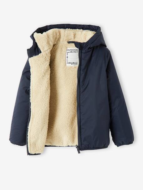 Parka 3 en 1 garçon avec blouson amovible bleu grisé+kaki+Marine grisé+noix de pécan - vertbaudet enfant 