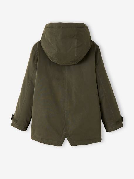 Parka 3 en 1 garçon avec blouson amovible bleu grisé+kaki+Marine grisé+noix de pécan - vertbaudet enfant 