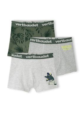 -Pack of 3 Stretch Boxers for Boys, Crocodiles
