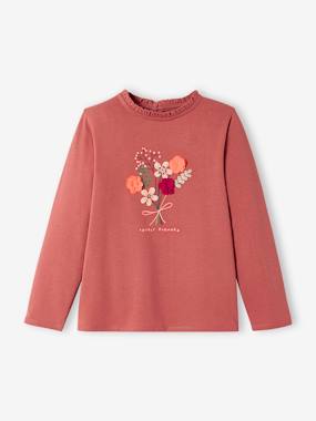 -Top with Fancy Motif with Shaggy Rag Details for Girls, Oeko-Tex®