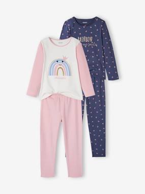 Pack of 2 Rainbow Pyjamas for Girls  - vertbaudet enfant