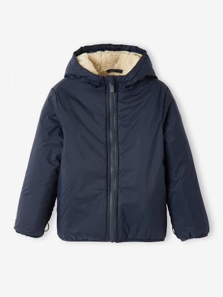 Parka 3 en 1 garçon avec blouson amovible bleu grisé+kaki+Marine grisé+noix de pécan - vertbaudet enfant 