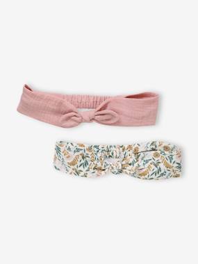 -Pack of 2 Headbands with Knot Effect for Girls