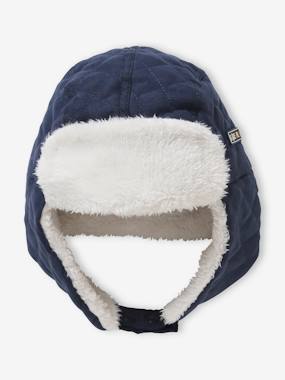 Boys-Accessories-Quilted Chapka Hat with Sherpa Lining for Boys