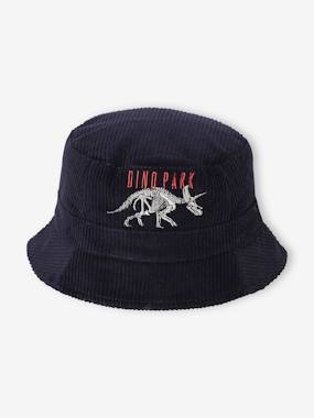 Boys-Accessories-Dinosaur Bucket Hat in Velour for Boys