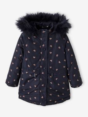 Girls-Coats & Jackets-Coats & Parkas-Parka with Hood & Sherpa Lining for Girls