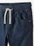 Pull-On Jogger-type Trousers, Polar Fleece Lining, for Boys BLUE DARK SOLID WITH DESIGN - vertbaudet enfant 