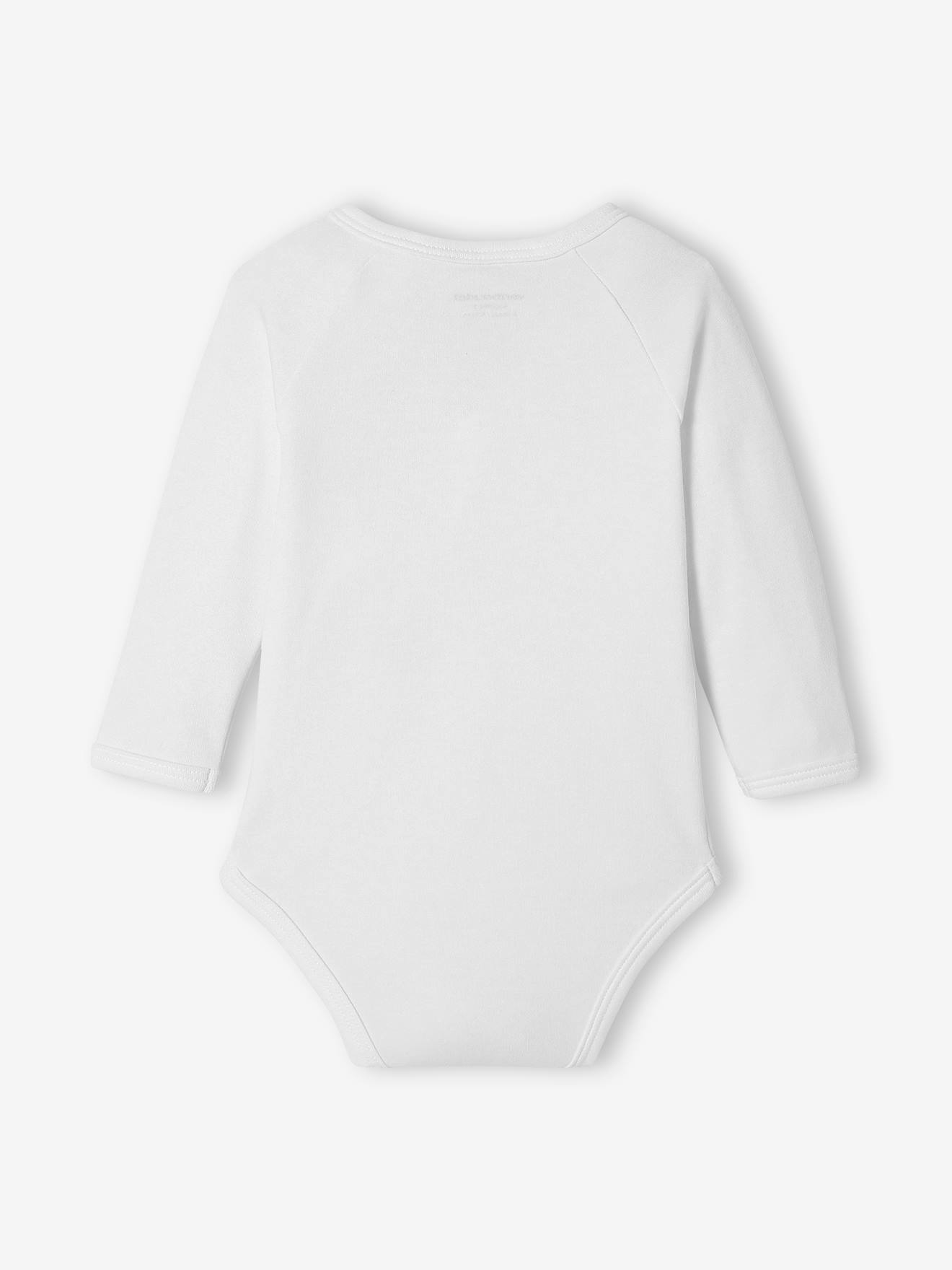 Vertbaudet Lot 5 Bodies Bébé Cœur Manches Longues – Coton Bio, Ouverture Naissance, Pressions Faciles