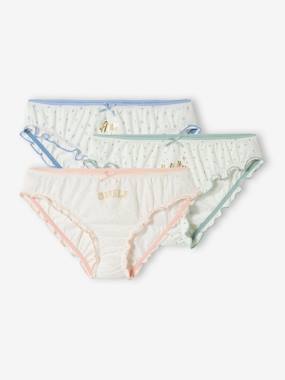 -Pack of 3 Frilly Briefs for Girls