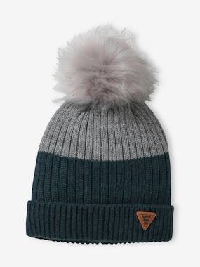 Boys-Accessories-Knitted Two-Tone Beanie for Boys