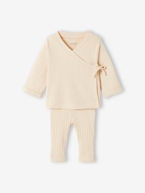 -Rib Knit Top & Trouser Combo for Babies