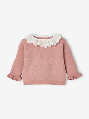 -Jumper with Frilled Collar for Babies