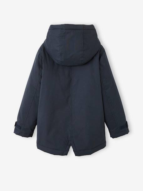 Parka 3 en 1 garçon avec blouson amovible bleu grisé+kaki+Marine grisé+noix de pécan - vertbaudet enfant 