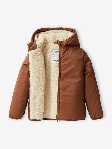 Parka 3 en 1 garçon avec blouson amovible bleu grisé+kaki+Marine grisé+noix de pécan - vertbaudet enfant 