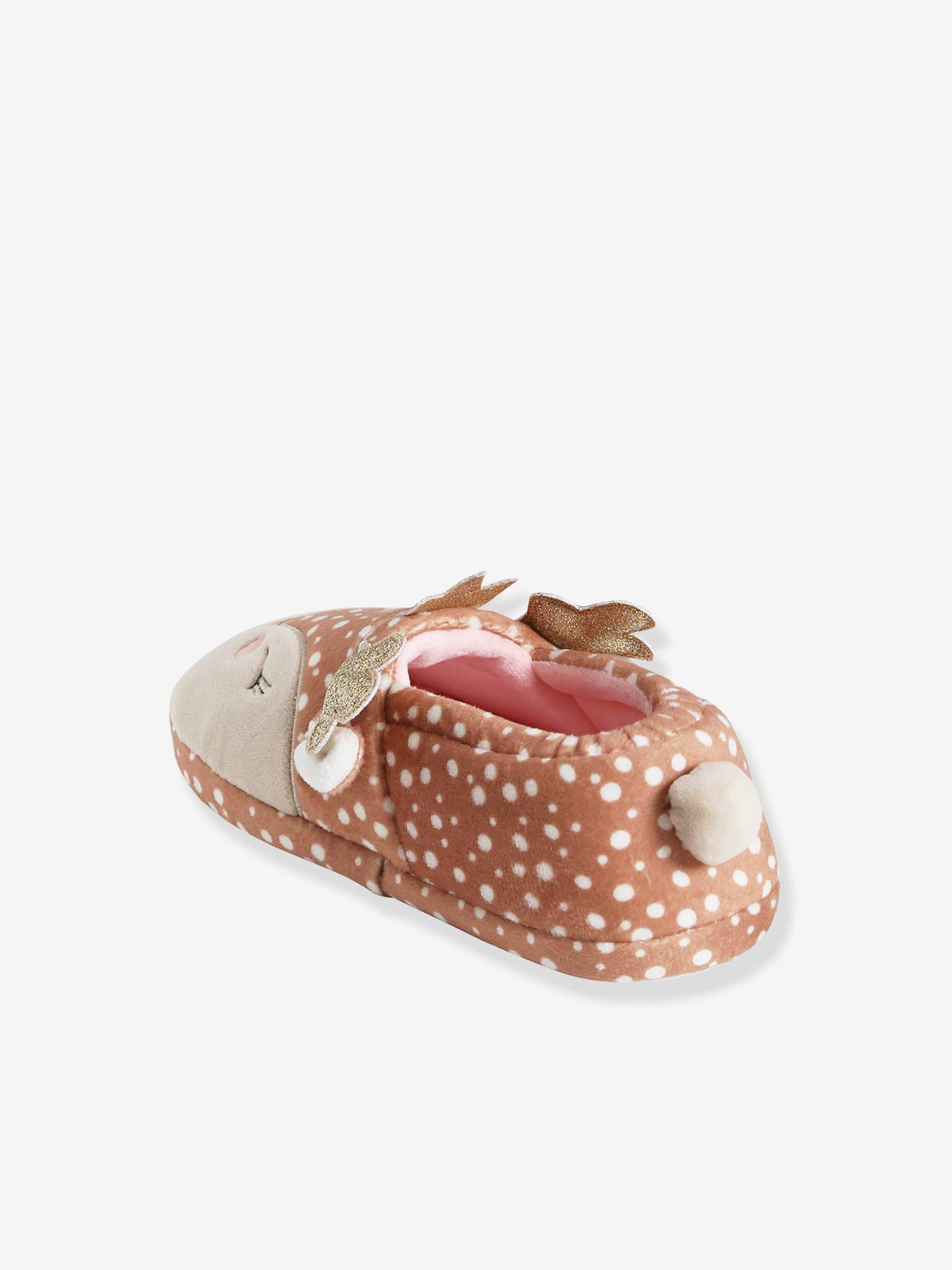Chaussons bébé garçon esprit peluche - beige aop leopard, Chaussures