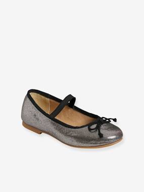 Shoes-Girls Footwear-Ballerinas & Mary Jane Shoes-Iridescent Mary Jane Shoes for Girls